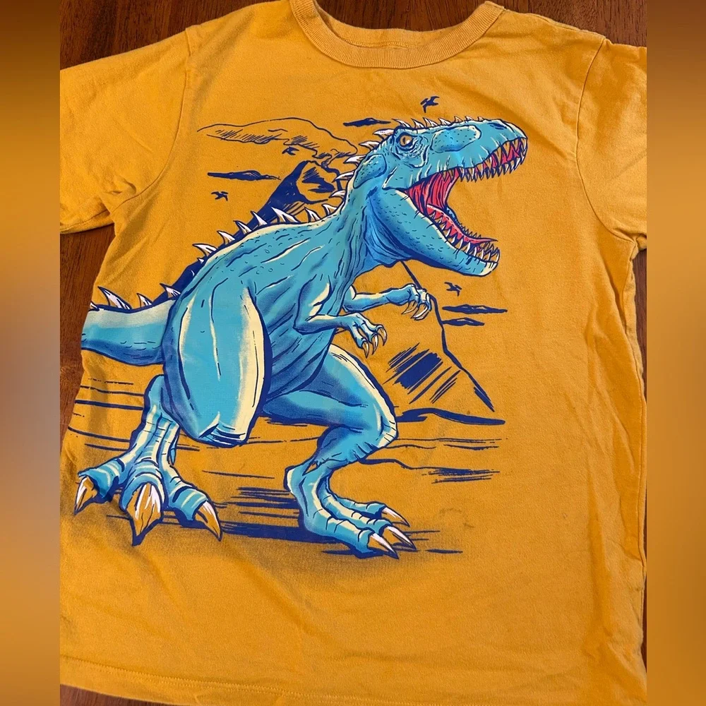 Mustard Yellow Dinosaur Graphic Tee | Boys Size S(5/6) | The Children’s Place